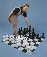 Kleines Schach-Spielfeld für draußen, 120 cm x 120 cm